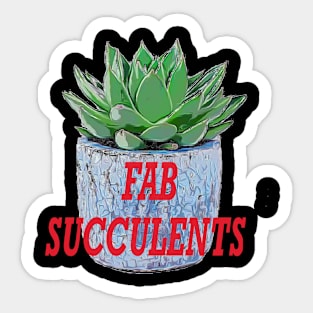 Fab Succulents Sticker